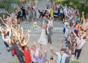 Photo de famille dans le parc