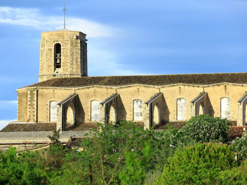 Vue sur la collégiale de Lorgues