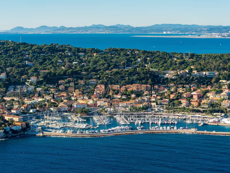 Vue aérienne de St Jean Cap Ferrat
