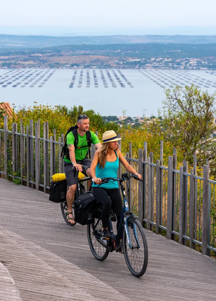 Etangs de Thau et cyclistes
