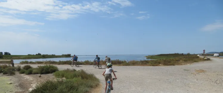 Etang de Thau en famille à vélo