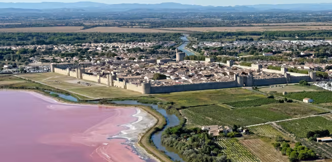 Vue aérienne d'Aigues Mortes