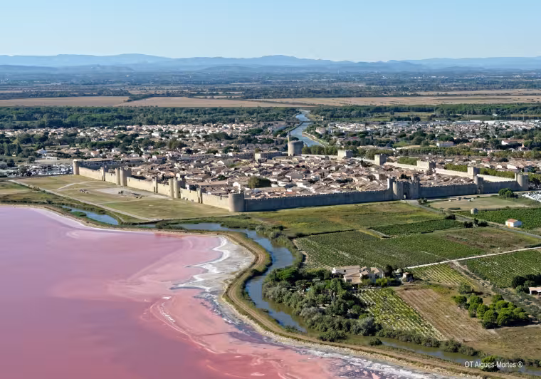 Vue aérienne d'Aigues Mortes