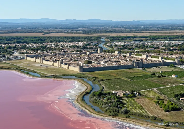 Vue aérienne d'Aigues Mortes
