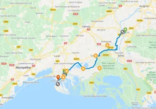 Carte séjour entre Rhône et Camargue