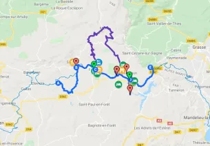 Carte séjour dépaysant dans l'arrière pays varois et azuréen