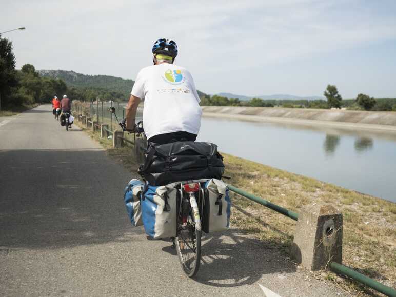 Arrivée à Manosque sur l'EuroVelo 8