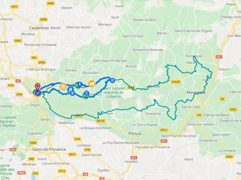 Carte séjour échappée gourmande au coeur du Luberon